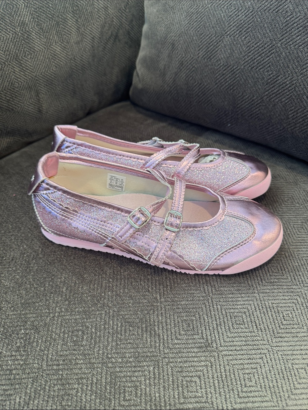 Girls' Pink Glitter Mary Jane Shoes